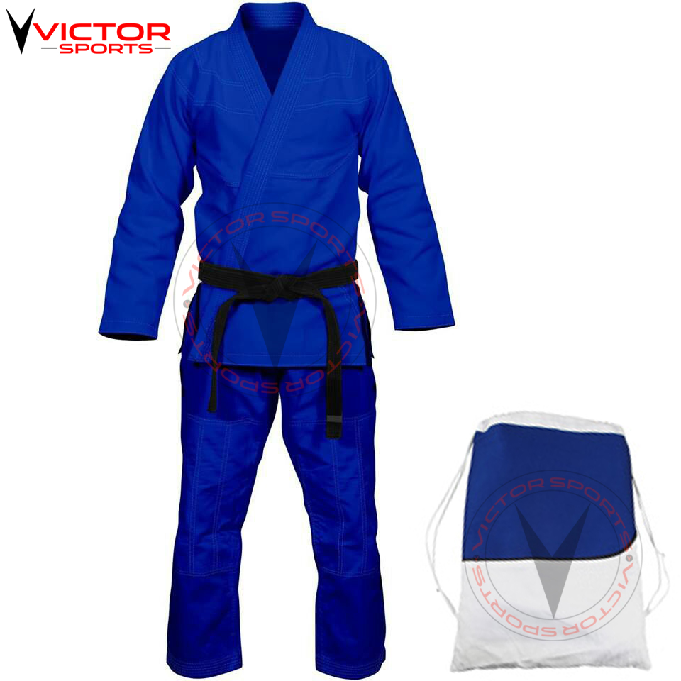 Blue Brazilian Jiu Jitsu Uniform with free Bag And Belt