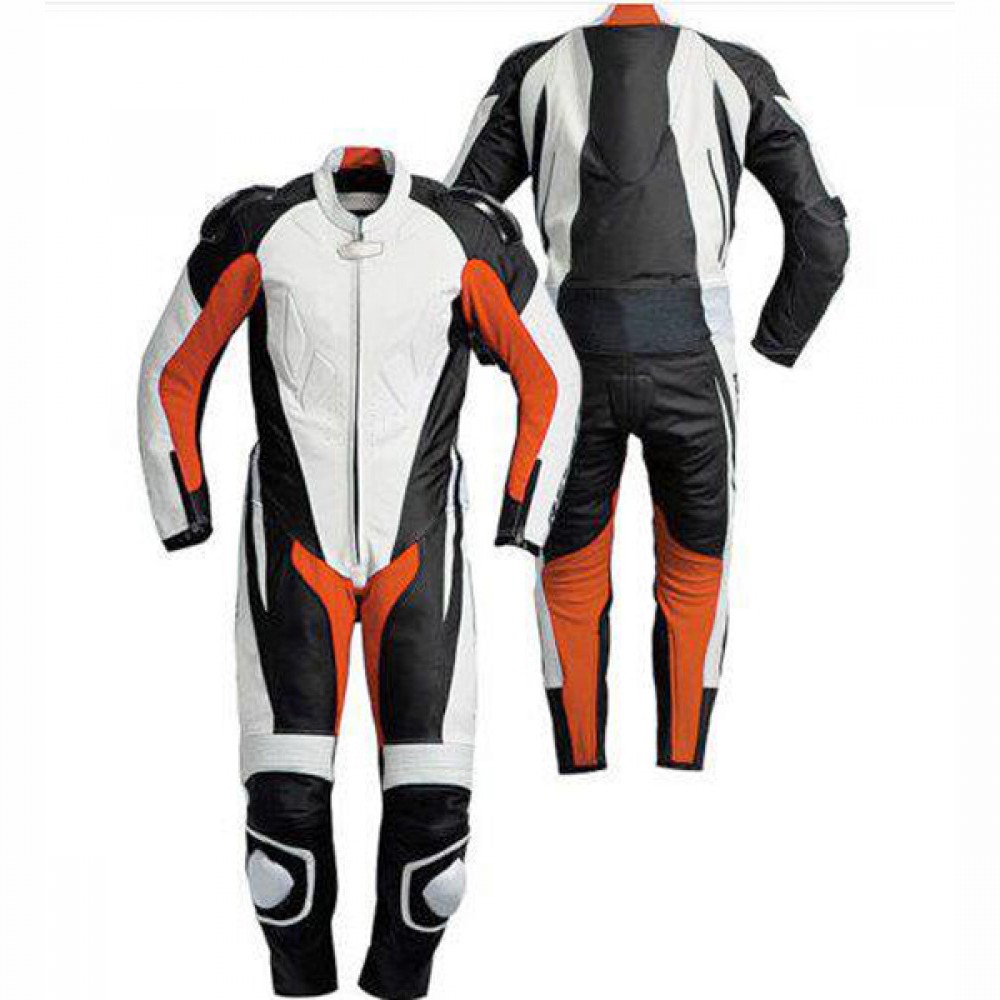 Motorbike leather racing suit for rider hope