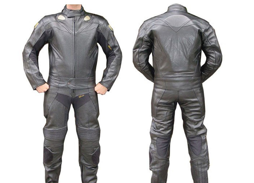 full black leather racing suit for best rider