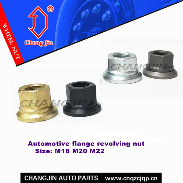 Automotive flange revolving nut