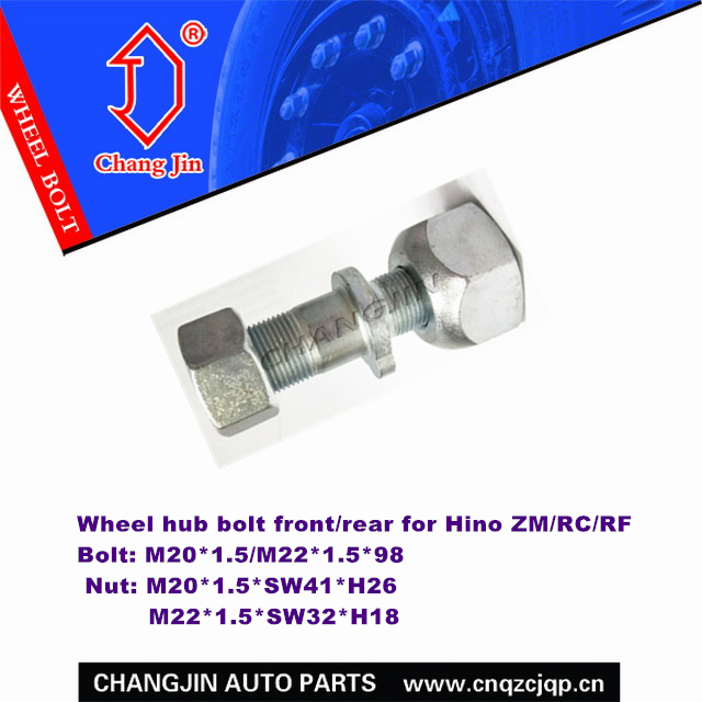 Wheel hub bolt front for Hino ZM RC RF