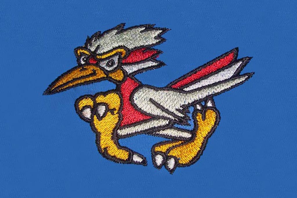 Road Bird Embroidery Design