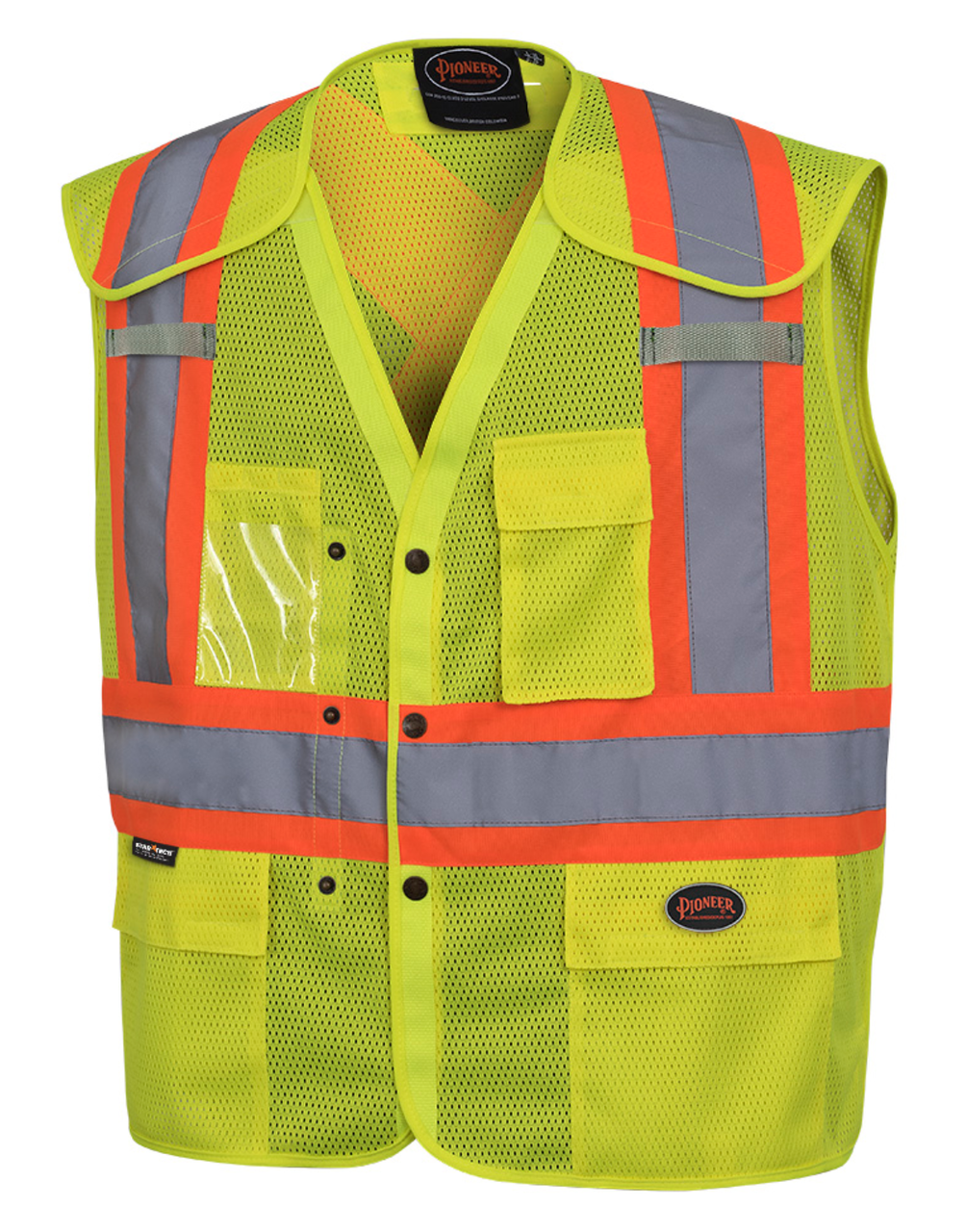 6939A Hi-Viz Drop Shoulder Safety Vest with Snaps