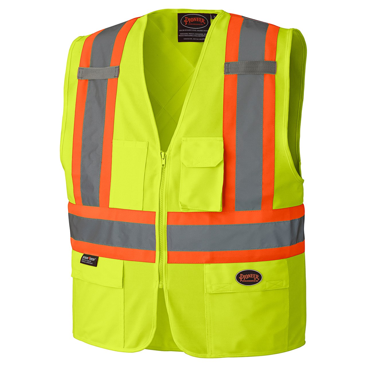 159 Hi-Viz Zipper Front Safety Vest