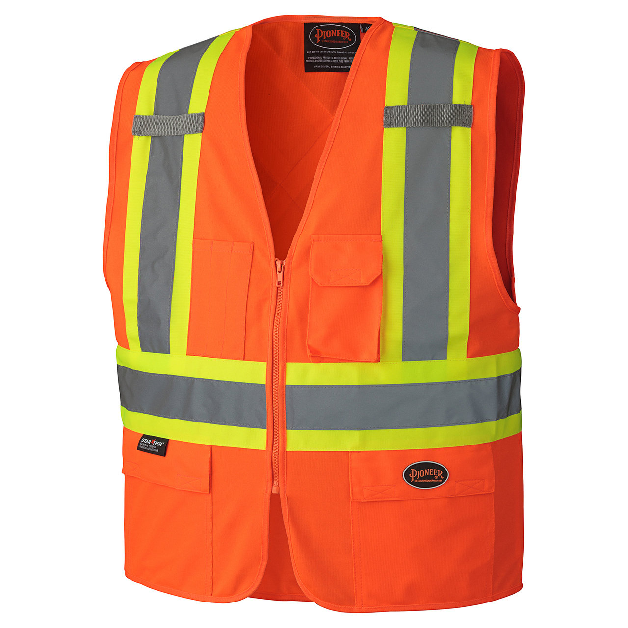 156 Hi-Viz Zipper Front Safety Vest