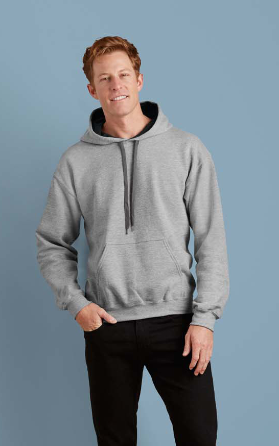 GILDAN 185C00 13.5oz Contrast Hooded Sweatshirt