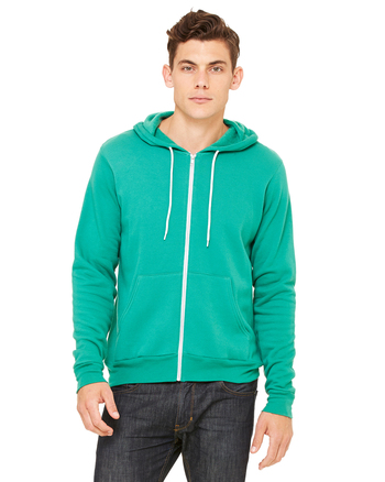 3739 Bella+Canvas Unisex Poly-Cotton Fleece Zip Hoodie