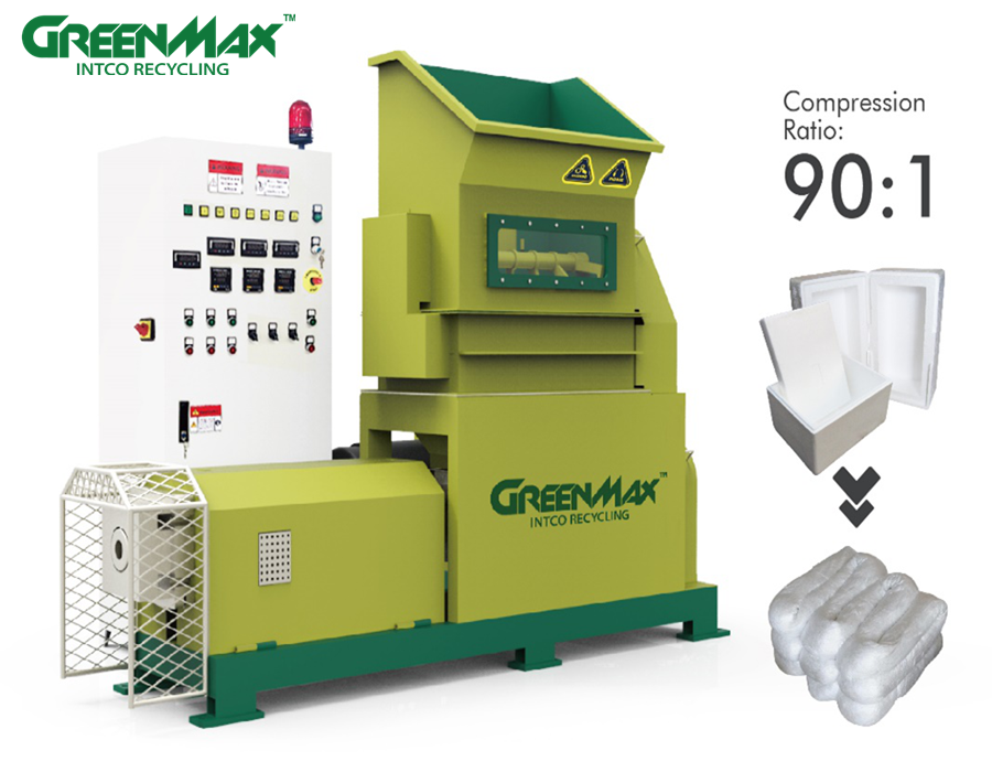 Recycling Styrofoam with GREENMAX MARS C200 densifier