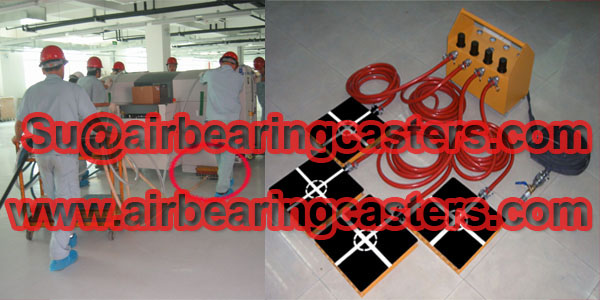 Air bearing rigging system protected your floor when moving