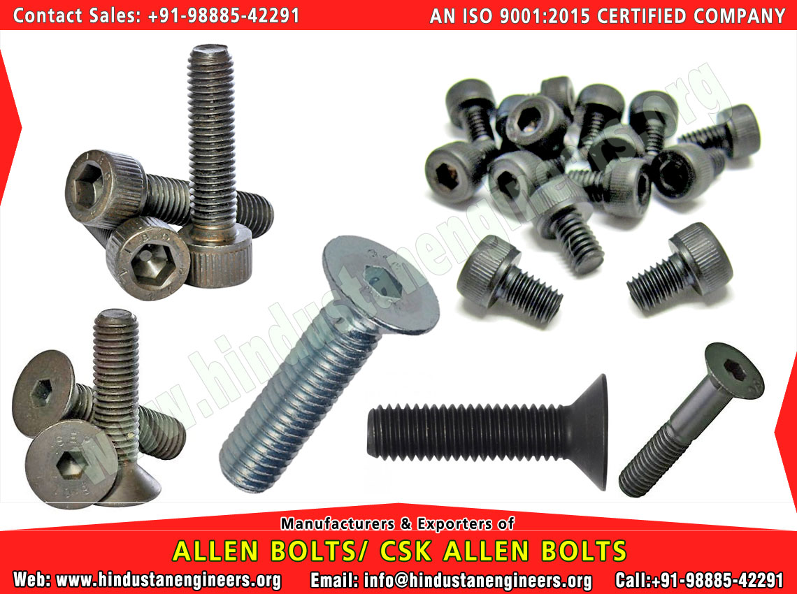 Allen CSK Bolts