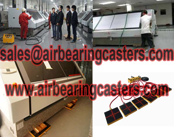 Air bearings casters applied on nuclear power station 