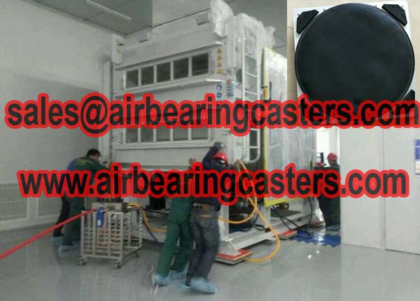 Air bearing casters 60 tons capacity