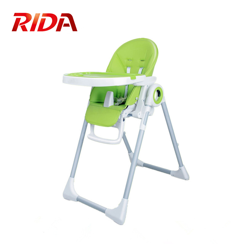 PU material adjustable high chair baby feeding chair