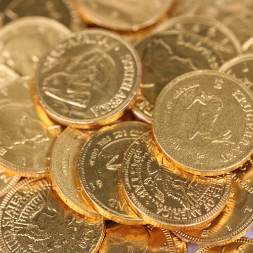 All The World' Milk Chocolate Coins - 1Kg (193 Coins)