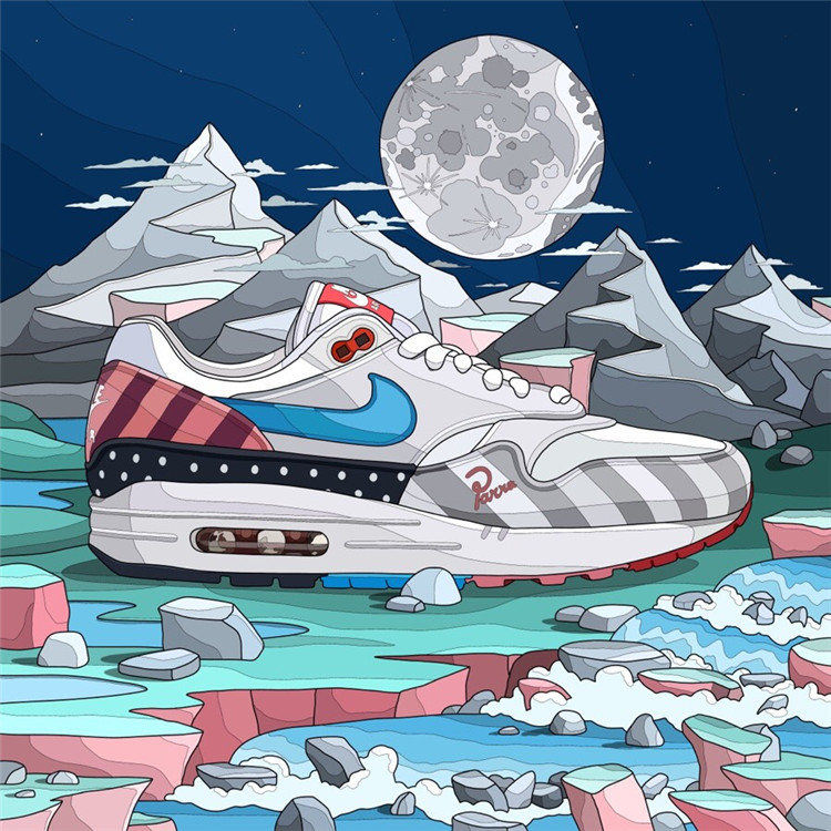 Parra x Nike Air Max 1 Stitching retro men's and women's casual running shoes