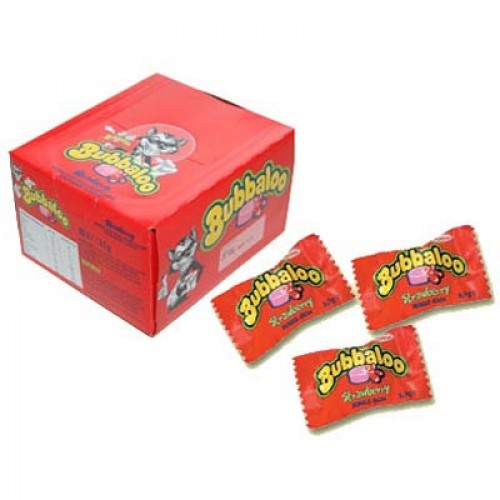 Bubbaloo Strawberry Flavour Bubble Gum - 60 Pack