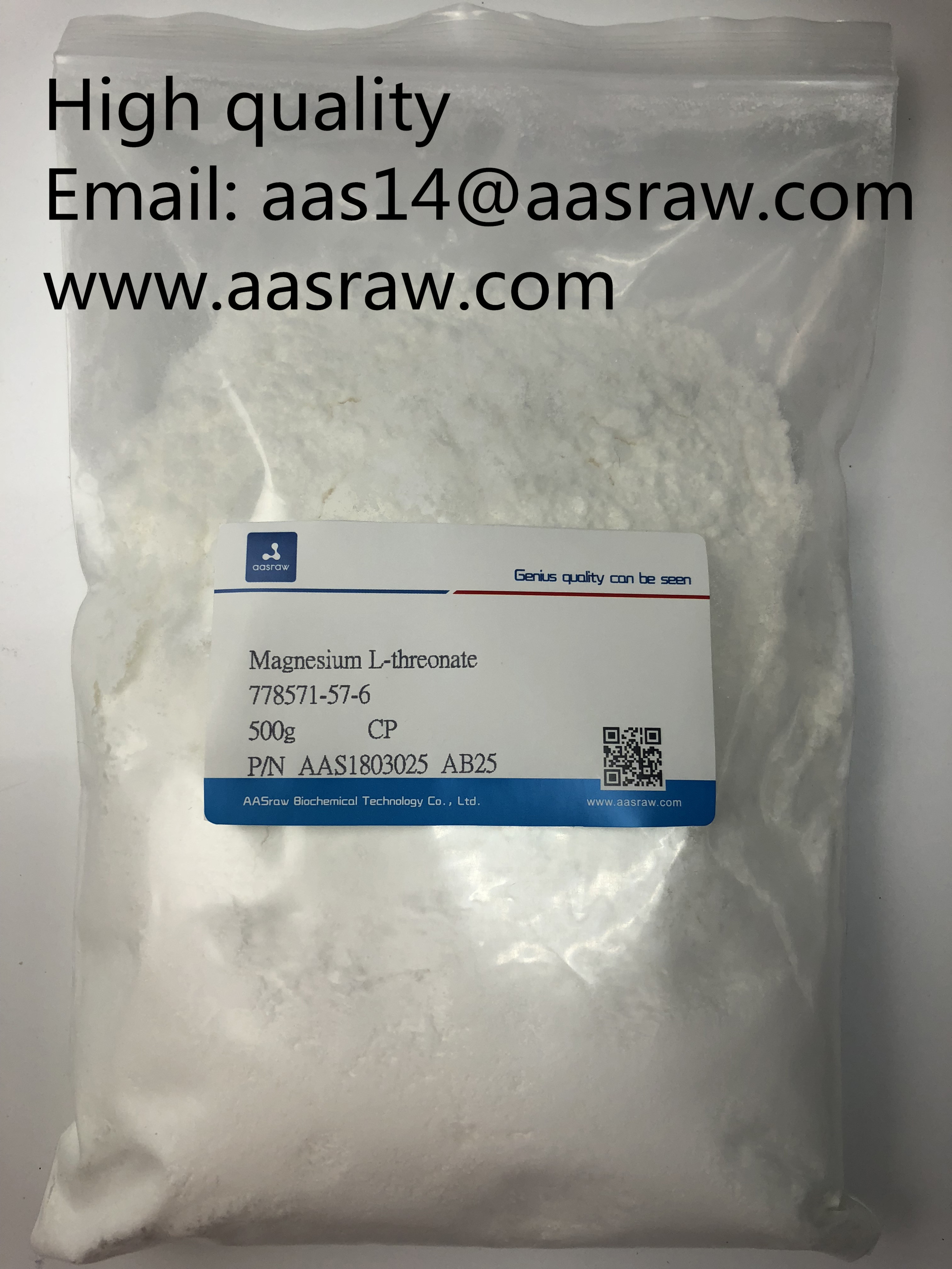 Magnesium L-threonate powder supplier AASraw  Nootropics powder CAS 778571-57-6  buy Magnesium L-threonate powder HIGH quality study learn 