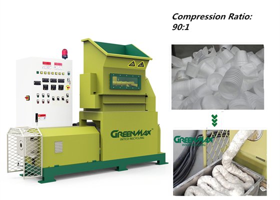 Styrofoam densifier for waste polystyrene EPS recycling