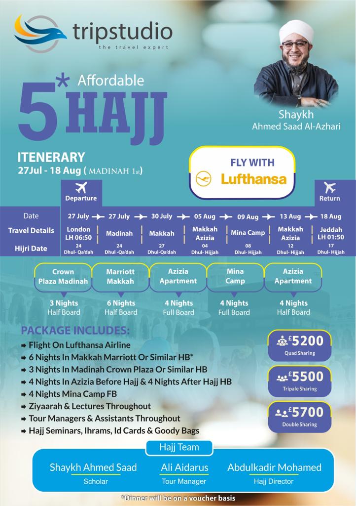 5 Star Affordable Hajj Packages 2019