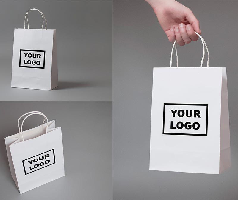 Wholesale TOP Quality Reusable Custom Logo printing Kraft Paper Bag