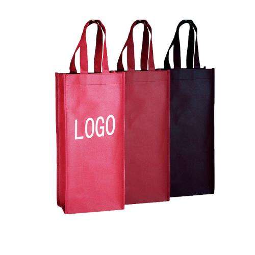 Promotional 2 Bottles Non-Woven Wine Bag