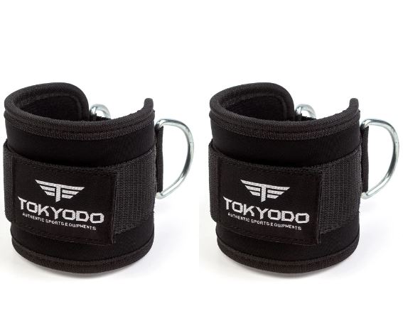 Tokyodo Ankle Straps, Adjustable Comfort Fit Neoprene, Nylon Web, Steel Double D Ring, Self Fastening Closure