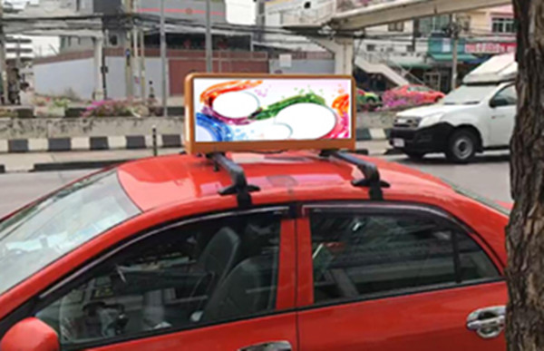 HD Outdoor WIFI&USB Taxi Top Advertising LED Display