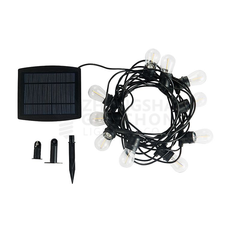 Outdoor commercial weatherproof string light of Sockets: 15