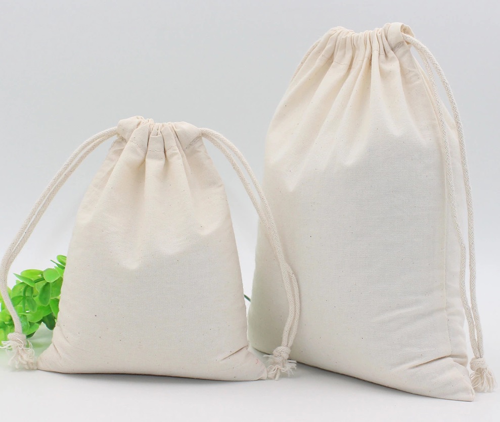 Cotton Muslin Bag, Party Favor Bag, Cotton Wedding Bag