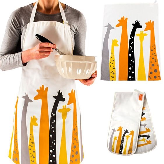 Kitchen Set 2 pcs ( Bib Apron, Oven Glove, Place Mat)