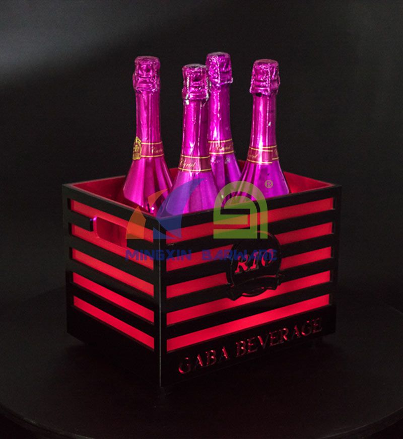 4 Bottles Champagne LED Ice Bucket with Bars  