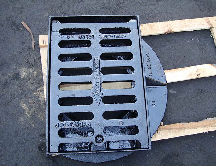 Drainage grey iron grating