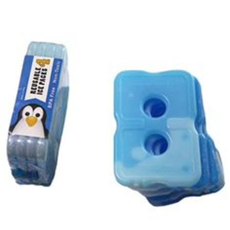 Two holes hard plastic slim cool cooler food gel ice pack for cooler bag