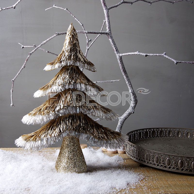 Glitter Artificial Christmas Tabletop Decoration Tree