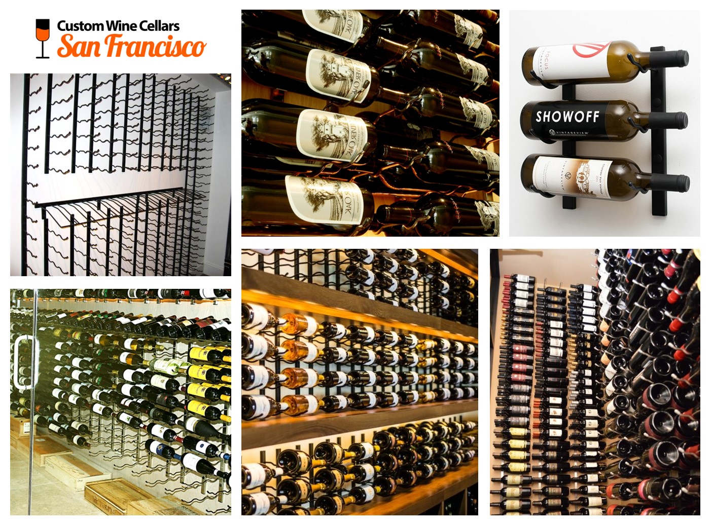 Custom Metal Wine Racks by San Francisco Builders