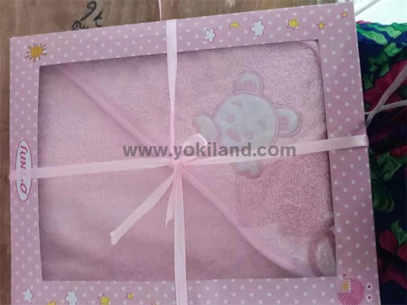 YKT7056 100% cotton baby hooded towel