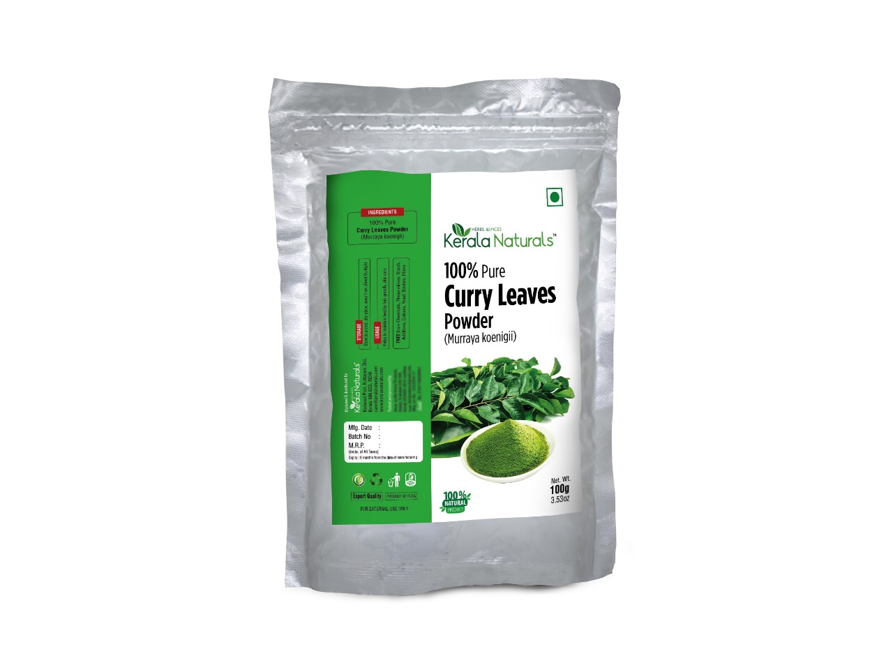 Kerala Naturals Pure Curry leaves Powder 100 gm