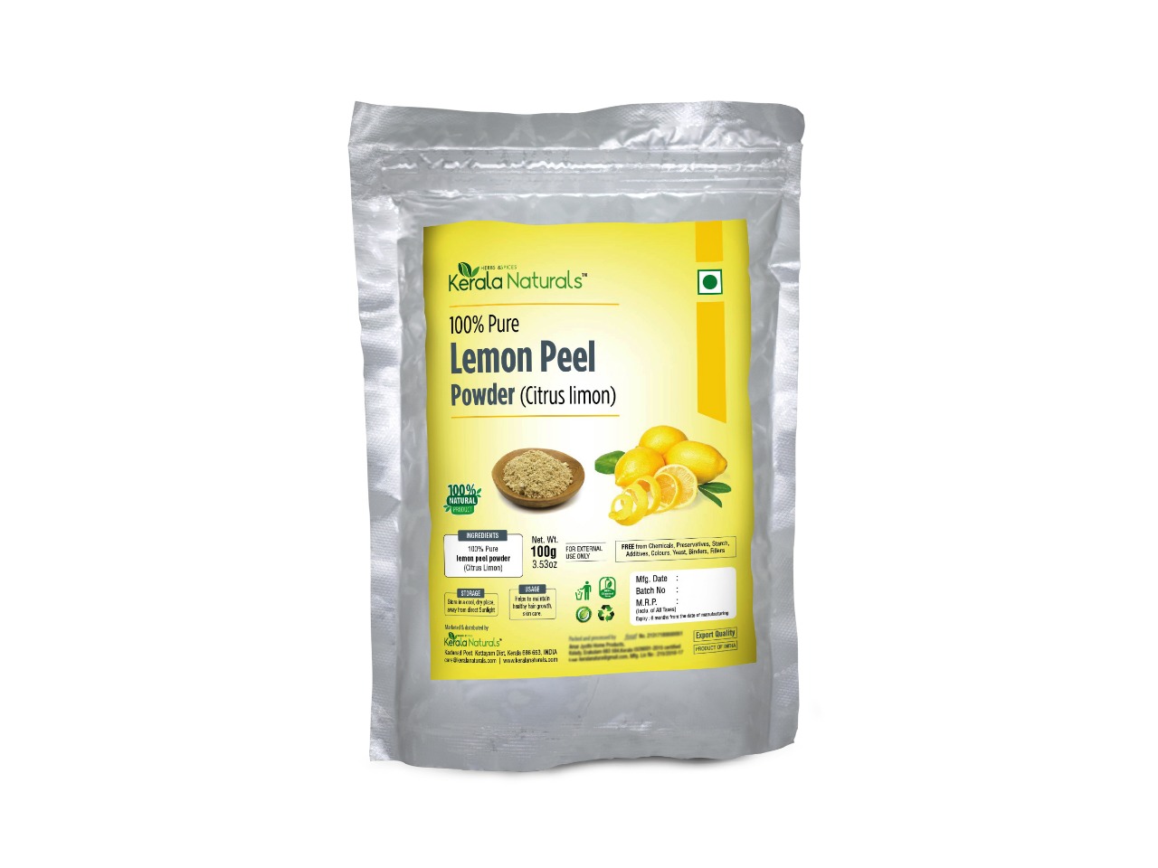 Kerala naturals pure lemon peel powder 100gm