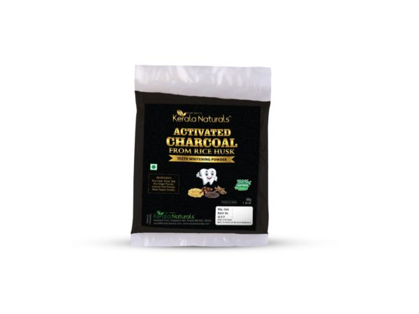 KERALA NATURALS ACTIVATED CHARCOAL  FROM RICE HUSK 50 GM