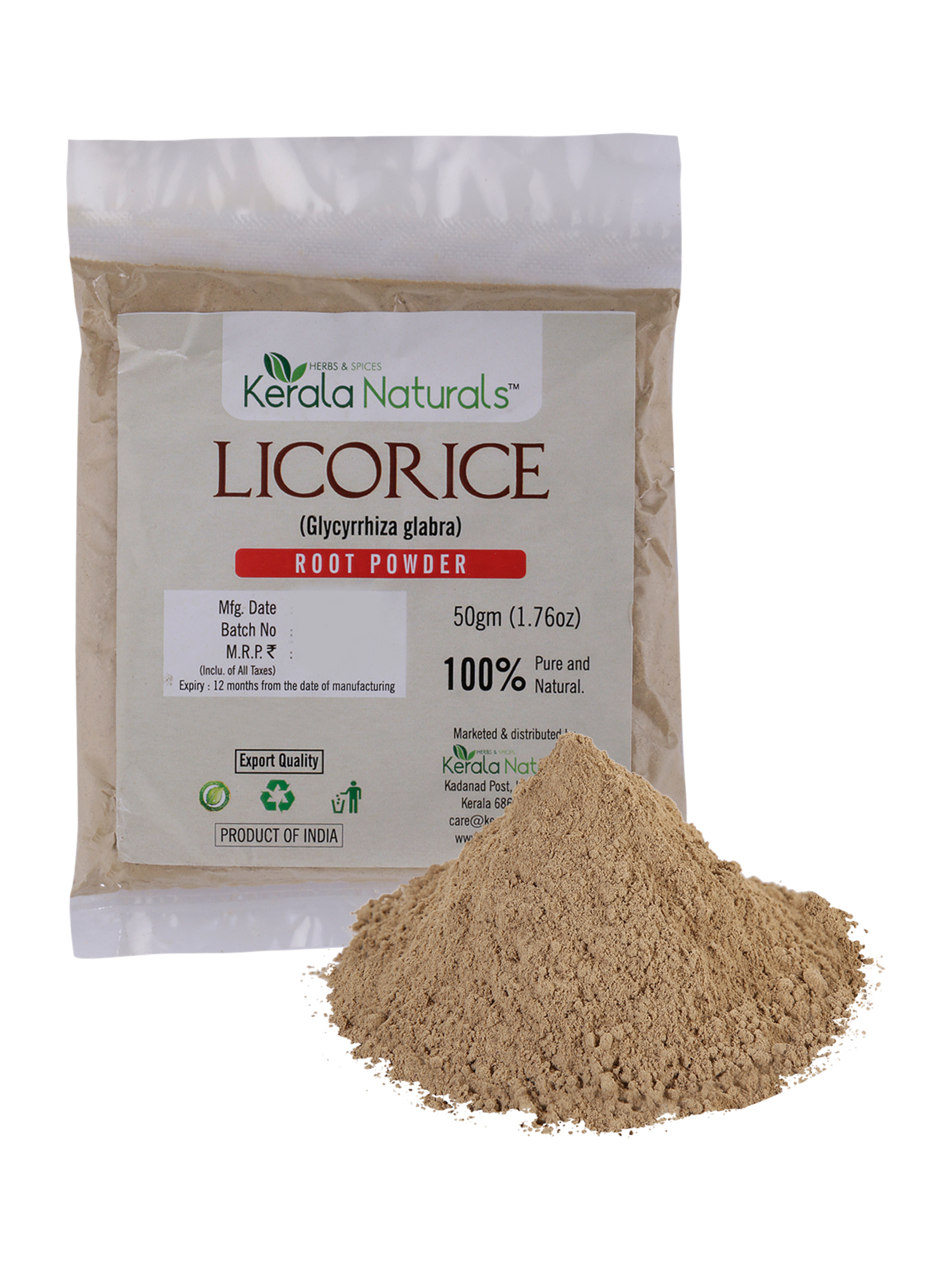 KERALA NATURALS LICORICE ROOT POWDER 50 GM