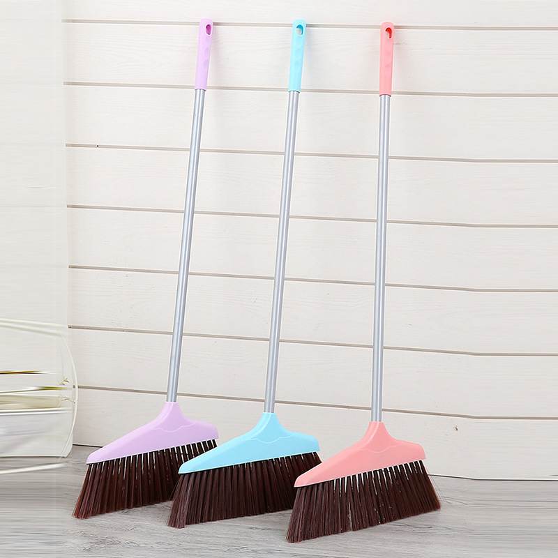 Soft household broom with bristle hair