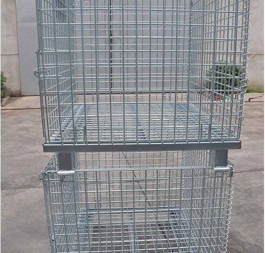 Steel Foldable Wire Mesh Container  custom Wire Container