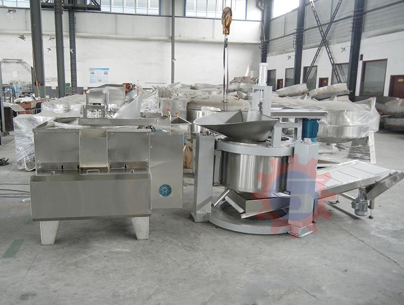 Fried food deoiling machine (bottom discharge)   Industrial coal-fired fryer   