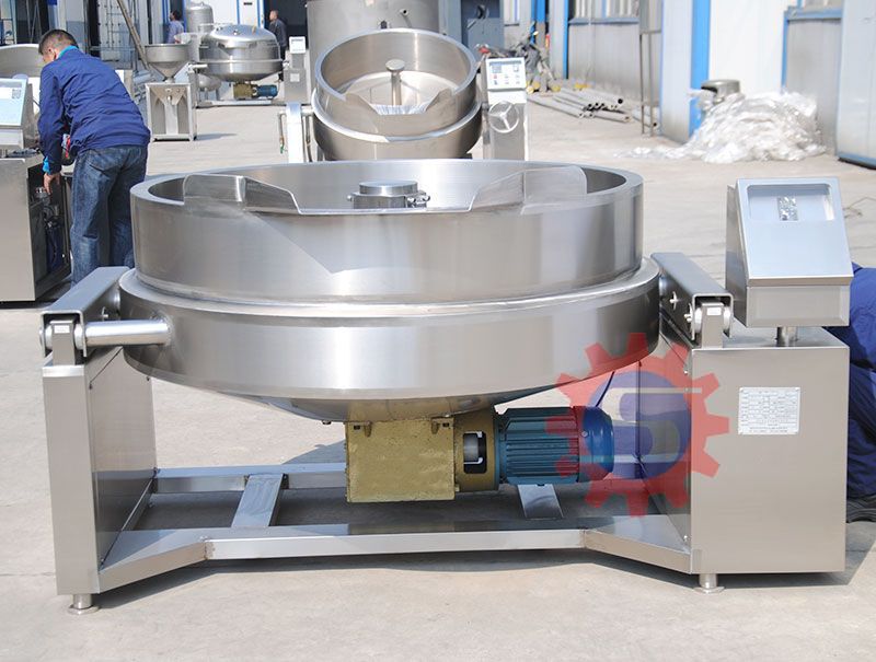 Jam jacketed kettle with mixer  Electric industrial wok supplier 