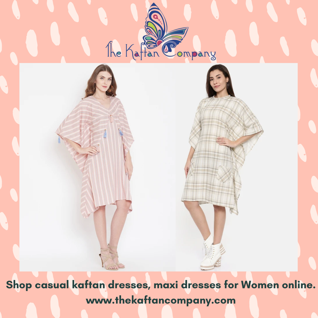 Shop casual kaftan dresses, maxi dresses for Women online.