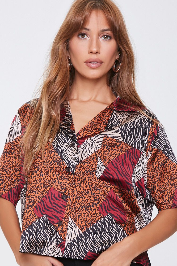 Boxy Animal Print Shirt Item