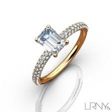 STANTON SOLITAIRE :: EMERALD CUT 14K YELLOW GOLD