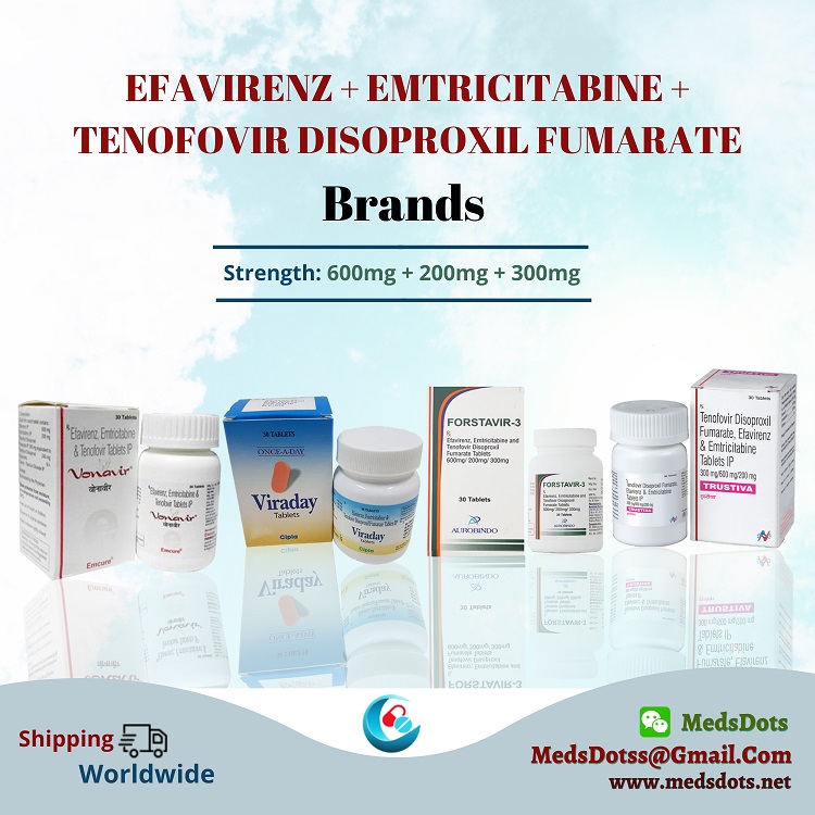 Efavirenz Emtricitabine Tenofovir Disoproxil Fumarate Price India | Viraday Tablets Supplier | Buy HIV/AIDS Drugs Online