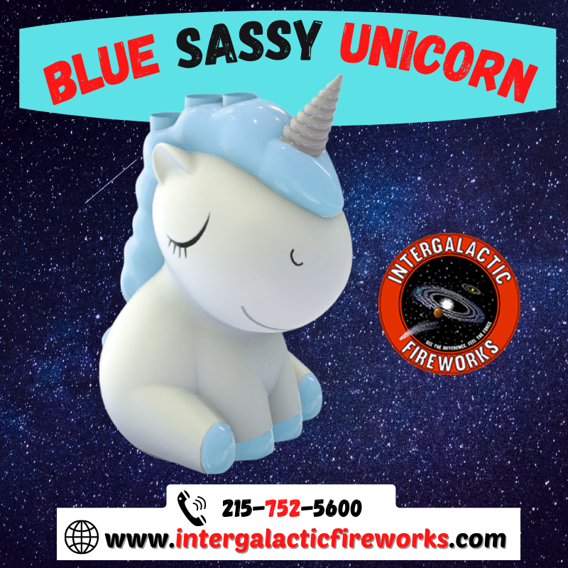 BLUE SASSY UNICORN | Intergalactic Fireworks 