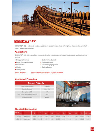 BISPLATE®450 High Strength Wear Resistant Steel 